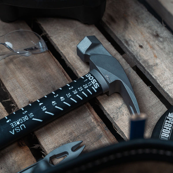 16 oz. Titanium Hammer |Poly-Fiberglass Handle Titanium Boss Hammer Co. Milled