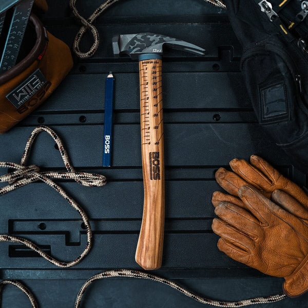 Black Camo Custom 12oz. Titanium Hammer Titanium Hammer Boss Hammer Co. Milled Curved Hickory Handle