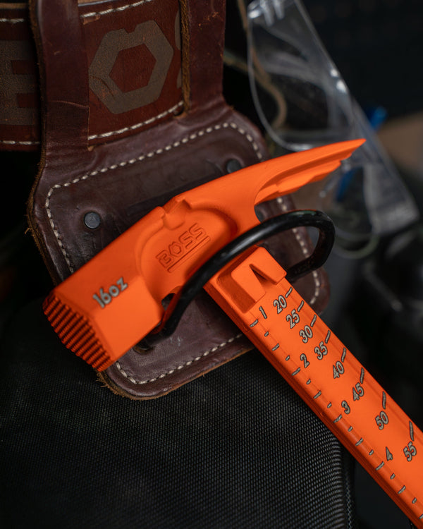 Custom Pro Plus Titanium Hammer Titanium Boss Hammer Co. 16 oz Milled Face Hi-Viz Orange