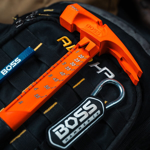 Custom Pro Plus Titanium Hammer Titanium Boss Hammer Co. 14 oz Milled Face Hi-Viz Orange 