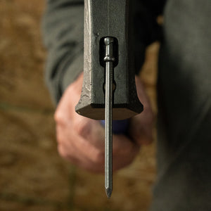 Steel framing hammer with magnetic start that works with duplex nails