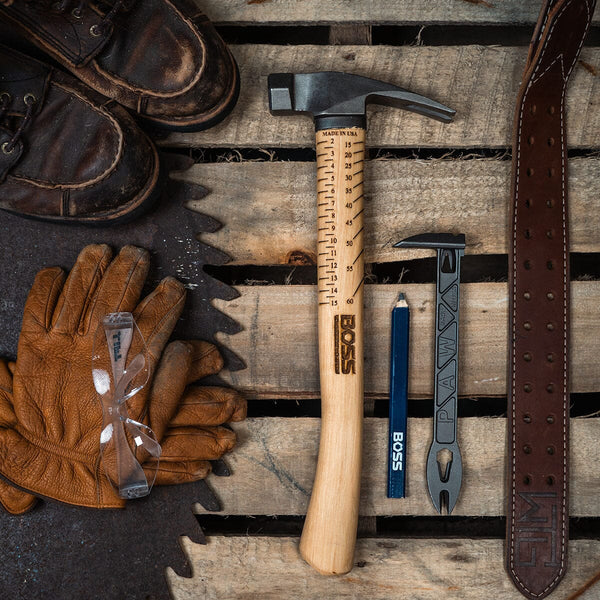 *METRIC* 18 oz. SteelHammer | Hickory Handle Hickory Handle Boss Hammer Co. 